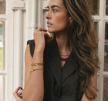 LITTLE GREEN STONE BRACELET